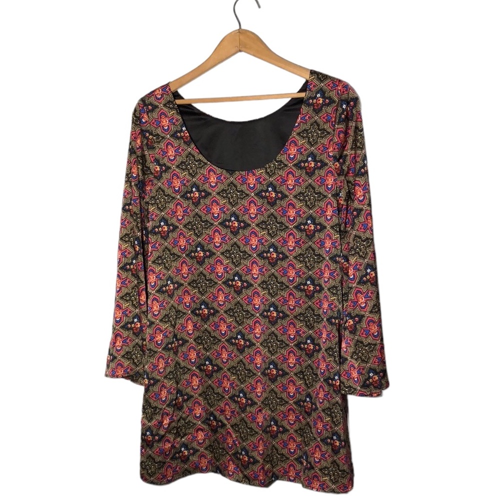 MODCLOTH | NEW Victorian Holiday Groove Geometric Print Shift Dress size Medium - Picture 10 of 13